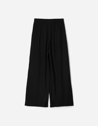 Wide-leg drawstring pants
