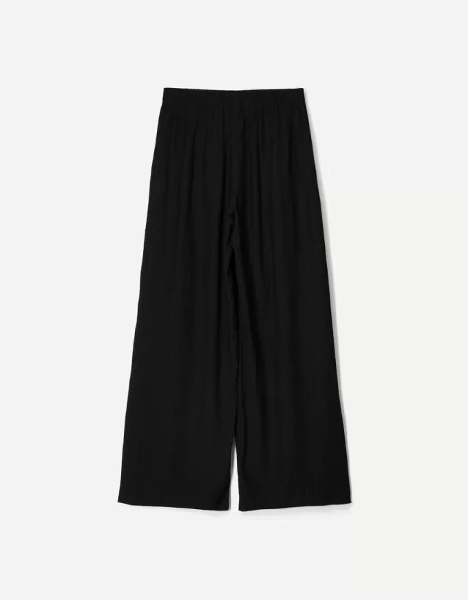 Wide-leg drawstring pants