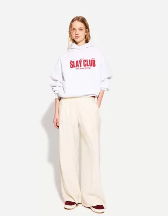 Wide-leg drawstring pants