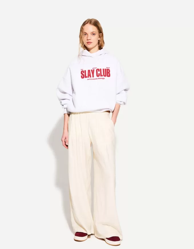 Wide-leg drawstring pants