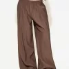 Wide-leg drawstring pants