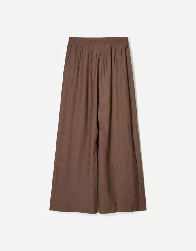 Wide-leg drawstring pants