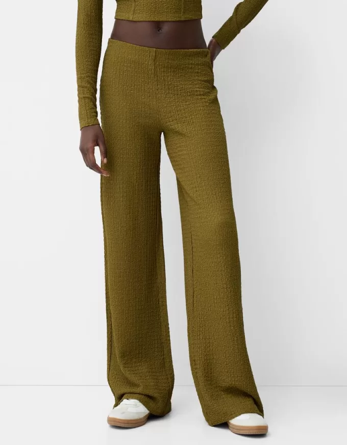 Wide leg embossed pants Wide leg embossed pants