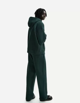 Wide-leg plush pants