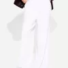 Wide-leg rustic double cloth pants Wide-leg rustic double cloth pants