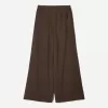 Wide-leg rustic double cloth pants Wide-leg rustic double cloth pants