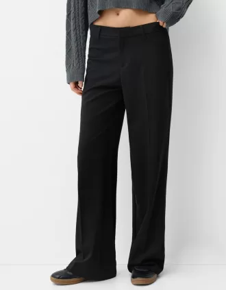Wide-leg tailoring pants