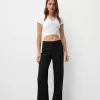 Wide-leg tailoring pants