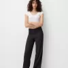 Wide-leg tailoring pants