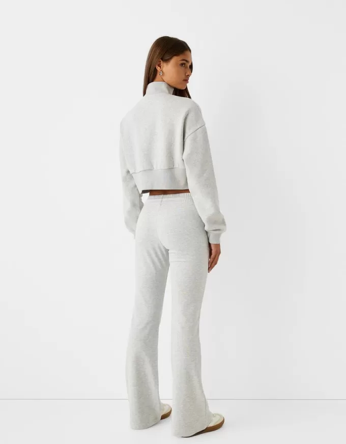 Zipped sweatshirt with embroidery Zipped sweatshirt with embroidery