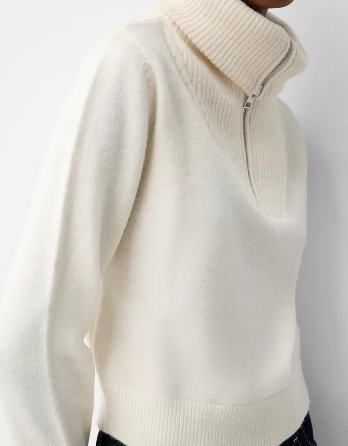 Zipper neck sweater